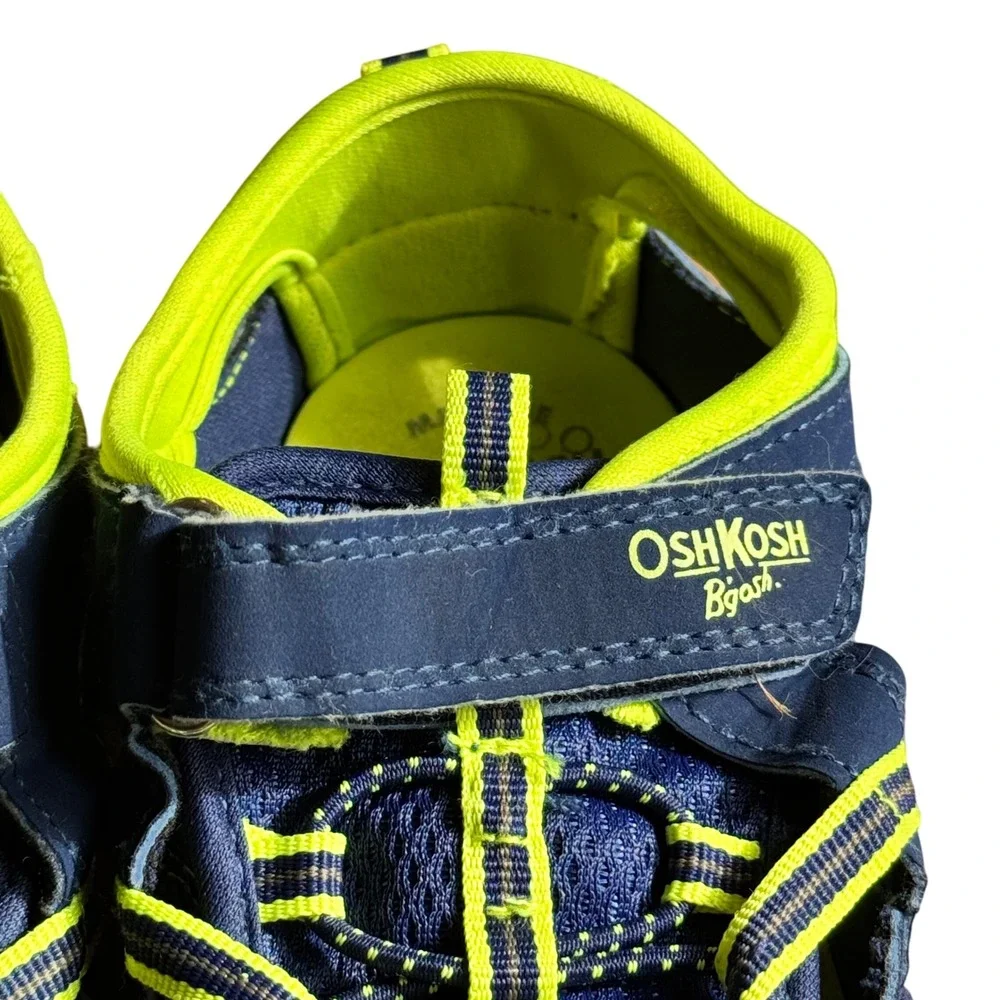 OshKosh B'gosh Kids Washable Shoes Size 12 Toddler Boys Navy Neon Water Shoes‎